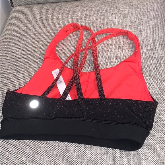 Black and Red Lululemon Sports Bra - Picture 2 of 5